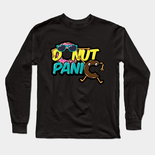 Donut Panic Long Sleeve T-Shirt by mai jimenez